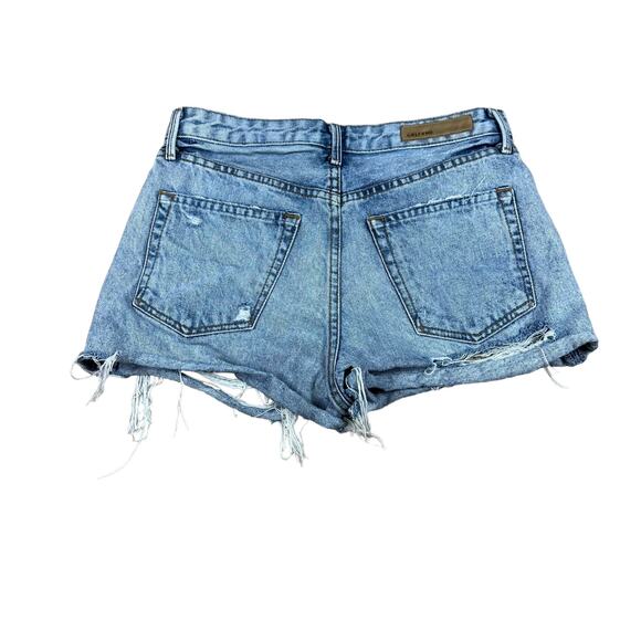 GRLFRND Helena High Rise Denim Cut Off Shorts Women's Size 26 Very Distressed - Picture 2 of 6